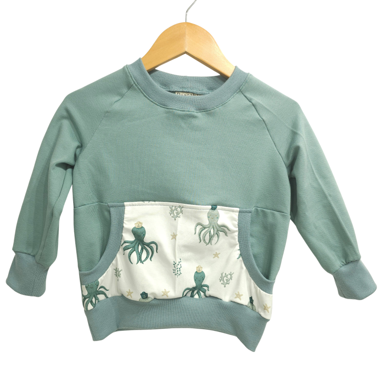 Pullover [ Kids 1-7 Jahre ] Küstenkind Oktopus (Sweat mint)